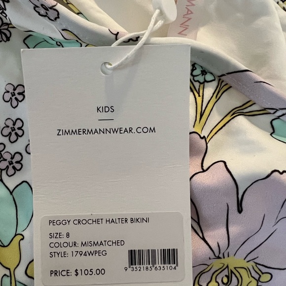 Zimmermann Kids Peggy Crochet Halter Bikini - Picture 7 of 7